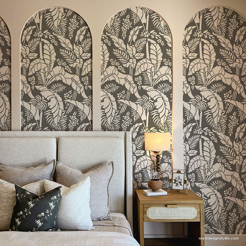 Papua Palm Forest Wall Stencil