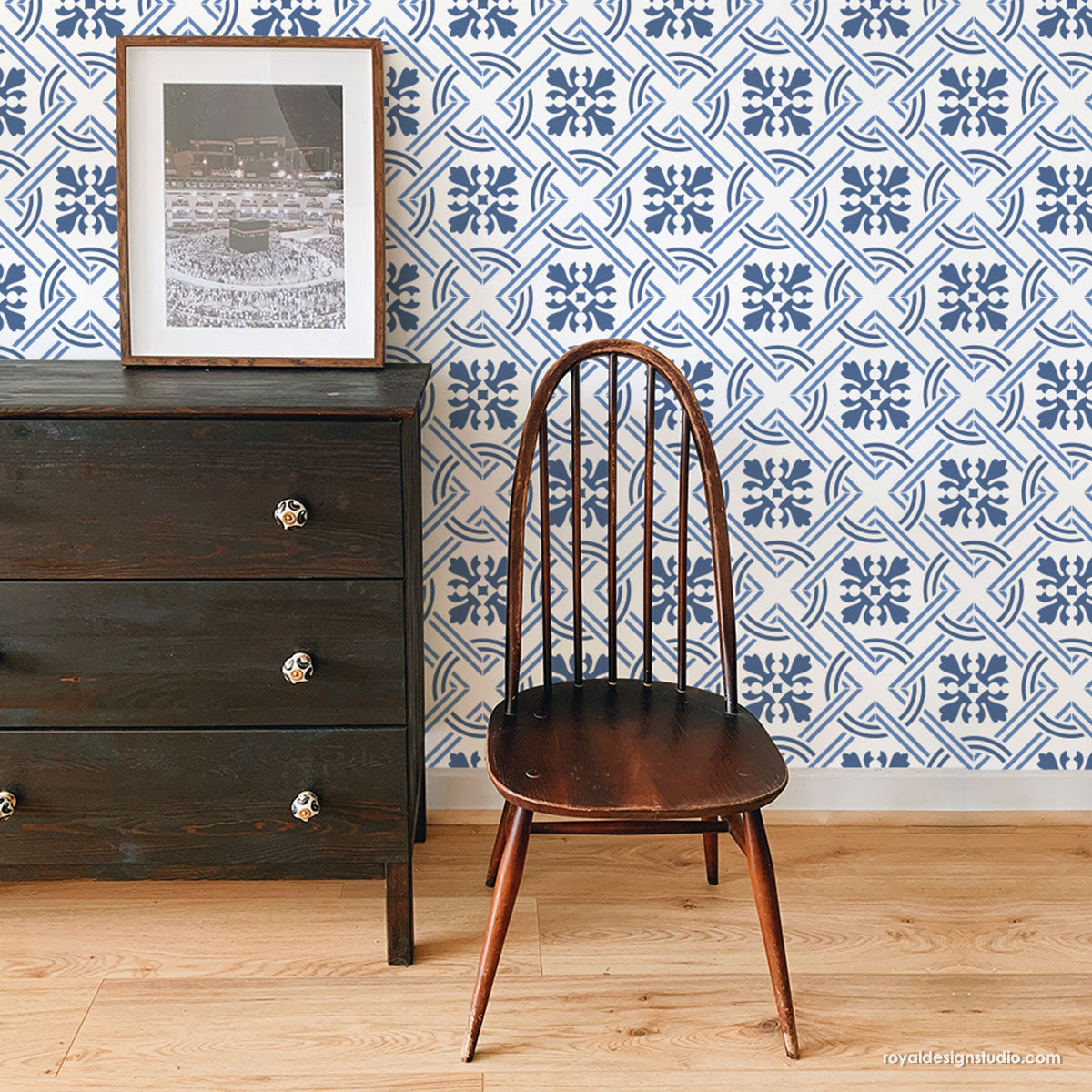 Caitlin Allover Tile Stencil