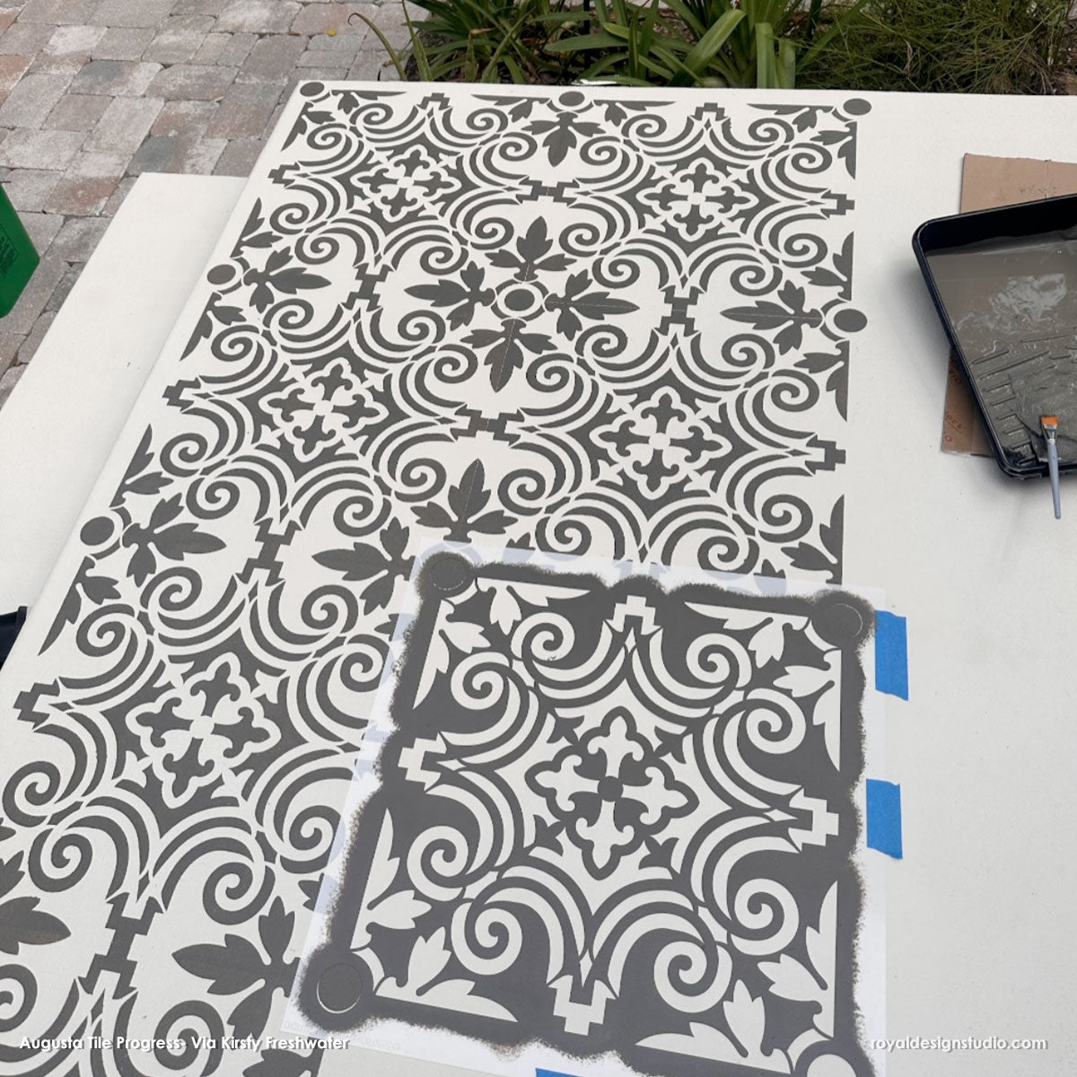 Augusta Tile Stencil
