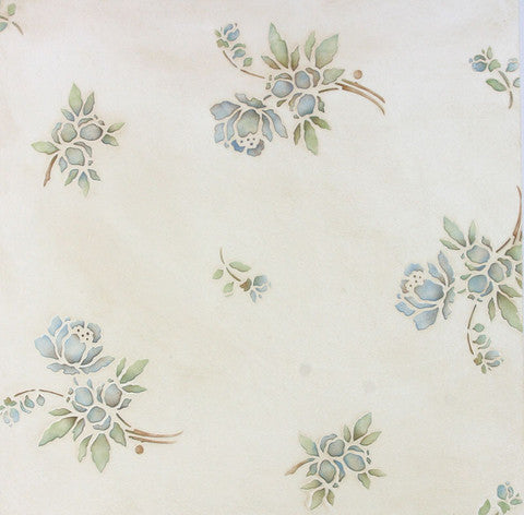 Flower Stencils Field Flowers Patterns for Romantic Floral Home Decor in the Bedroom or Girls Room Decor