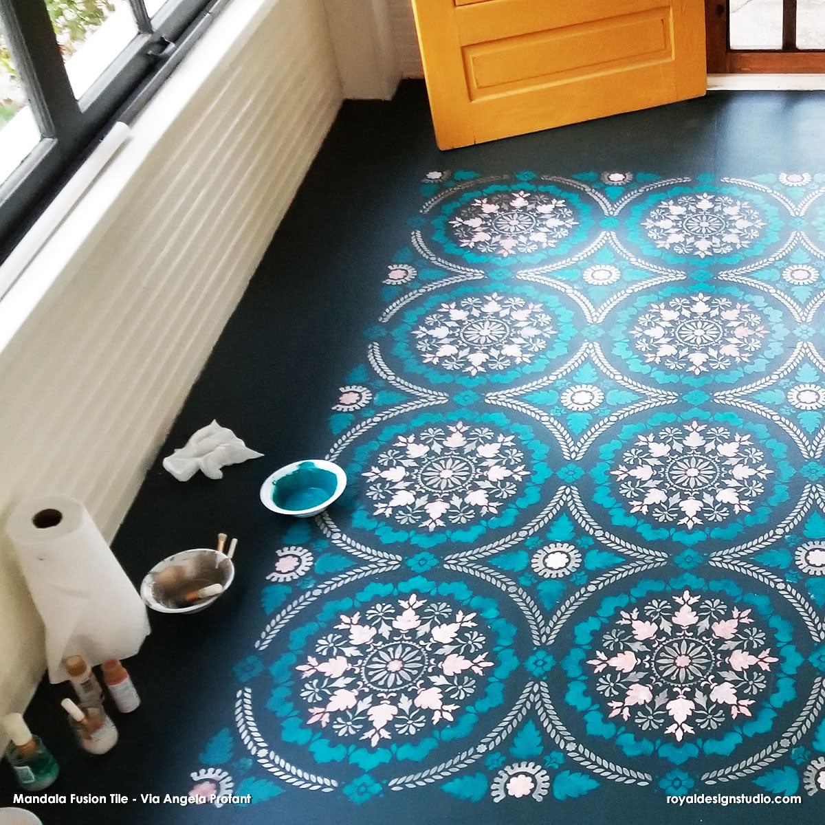 Mandala Fusion Tile Stencil