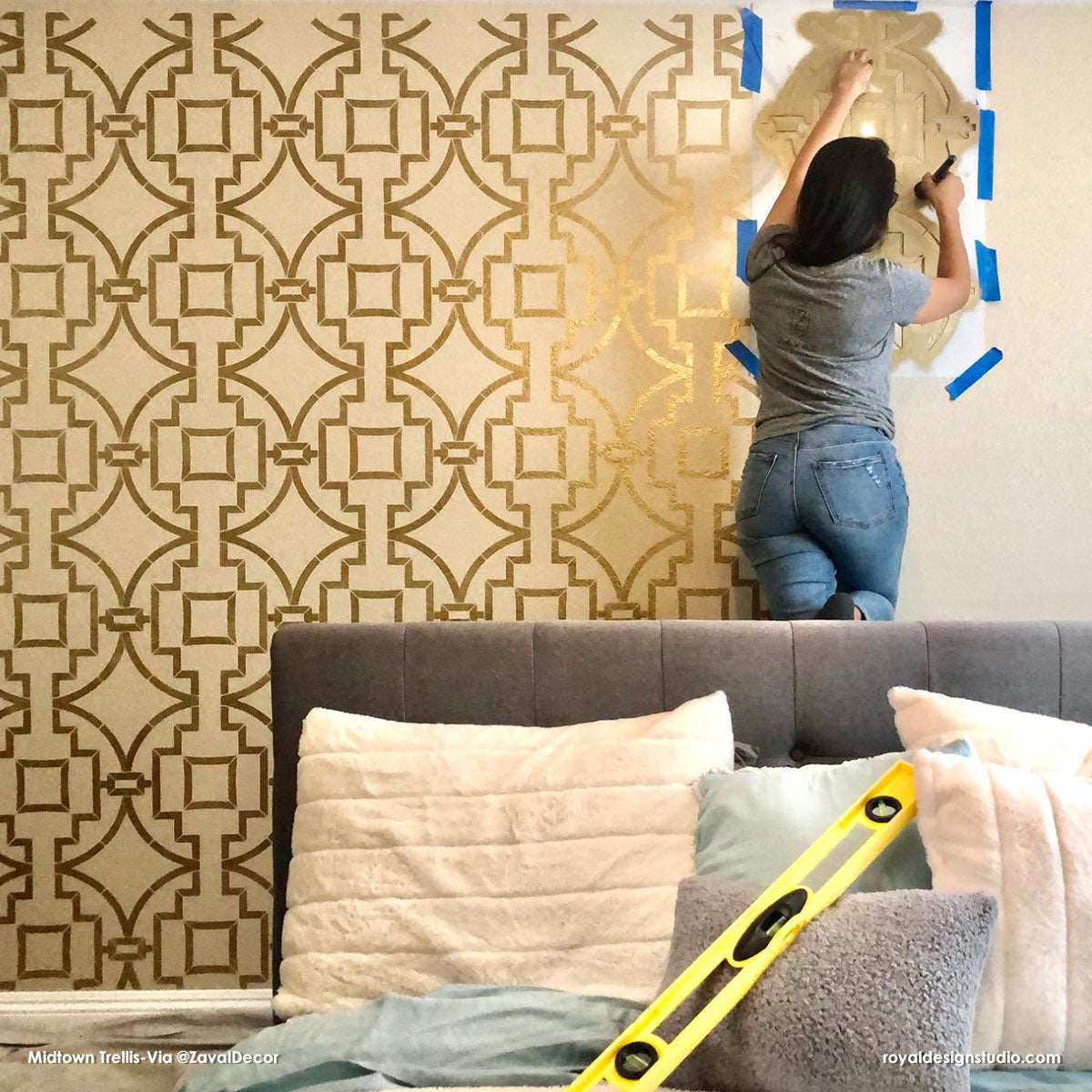 Midtown Trellis Wall Stencil