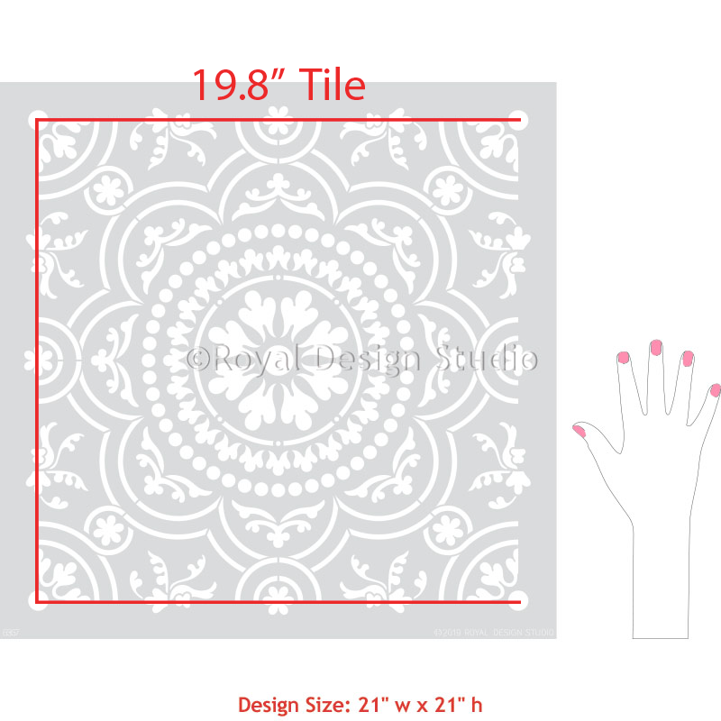 Chatsworth Tile Stencil